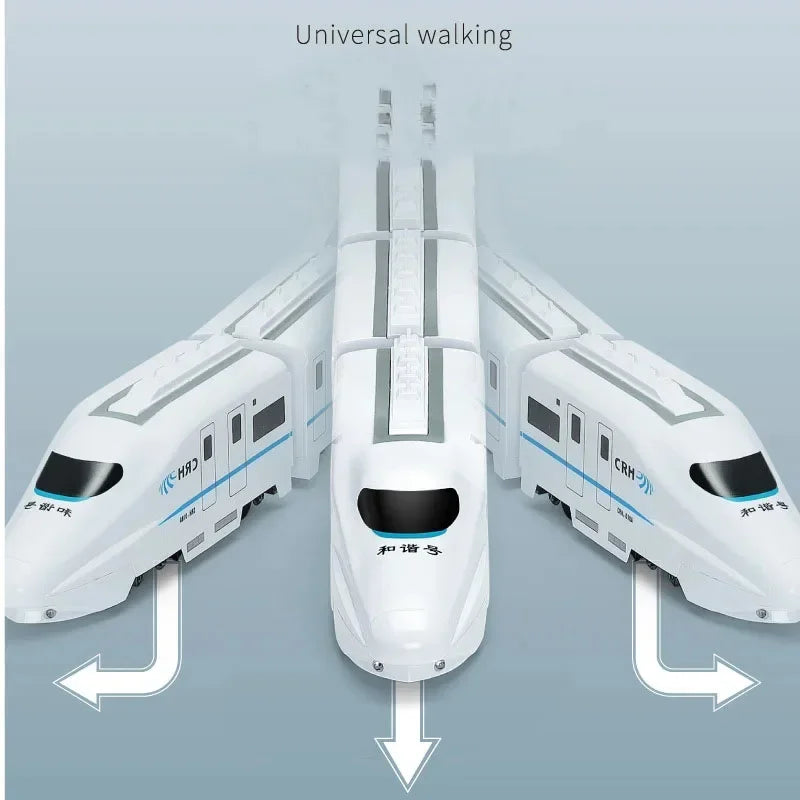 Kids DIY Simulation High Speed Railway Train Toy Car Electric Sound Light Model Train Educational Toys Boys Girls Gift Birthday ALPENZO