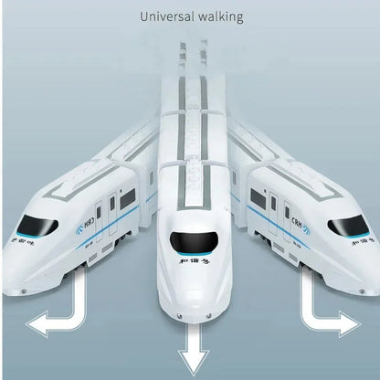 Kids DIY Simulation High Speed Railway Train Toy Car Electric Sound Light Model Train Educational Toys Boys Girls Gift Birthday ALPENZO