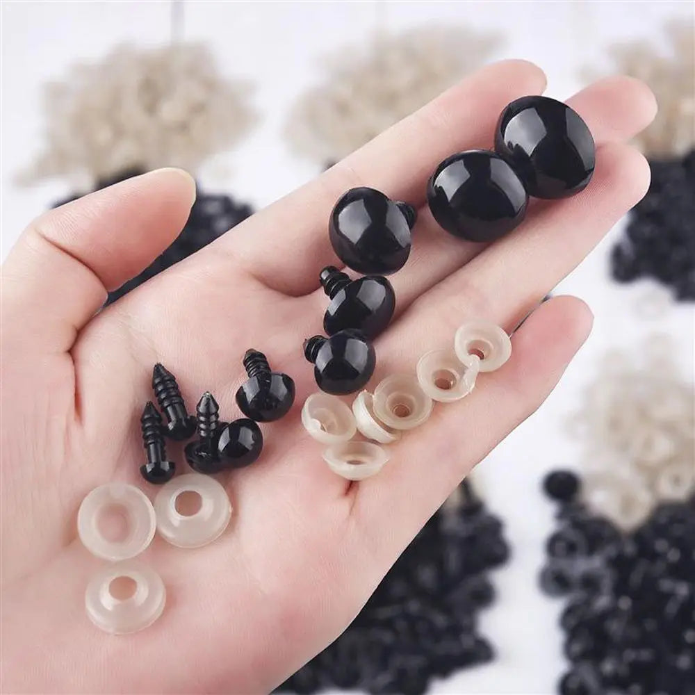 100pcs 10mm Eyeball Doll Accessories Black Plush Safety Eyes Amigurumi For Toys 6mm 8mm 12mm DIY Funny Toy Eyes Animal ALPENZO