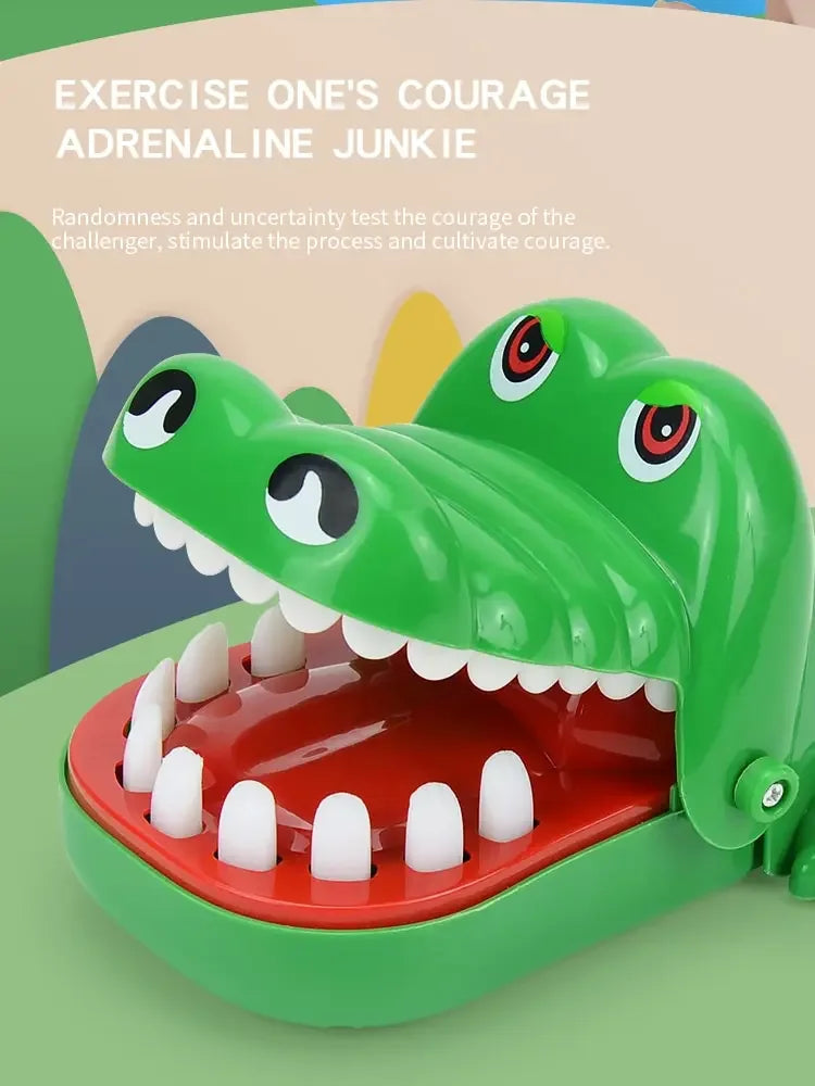 Crocodile Teeth Toys Children's Crocodile Bites Fingers Reaction Training Novelty Children's Lucky Game Trick Decompression Toy ALPENZO