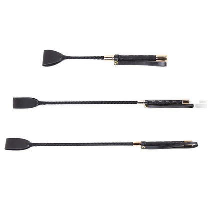 Passion Riding Training PU Leather Lightweight Durable Rattling Whip Leather Whip Equestrian Sports Outdoor Show With Handle