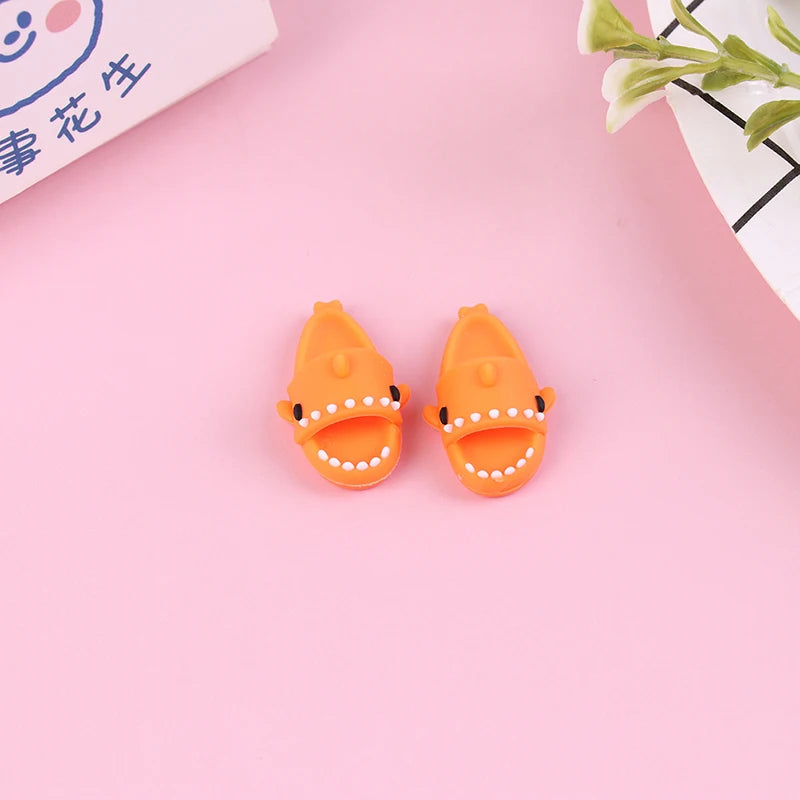 1 Pair For SD Doll For OB11 Doll Slippers Girl Gifts Doll Shoes Dolls Accessories Play House Shark Slippers ALPENZO