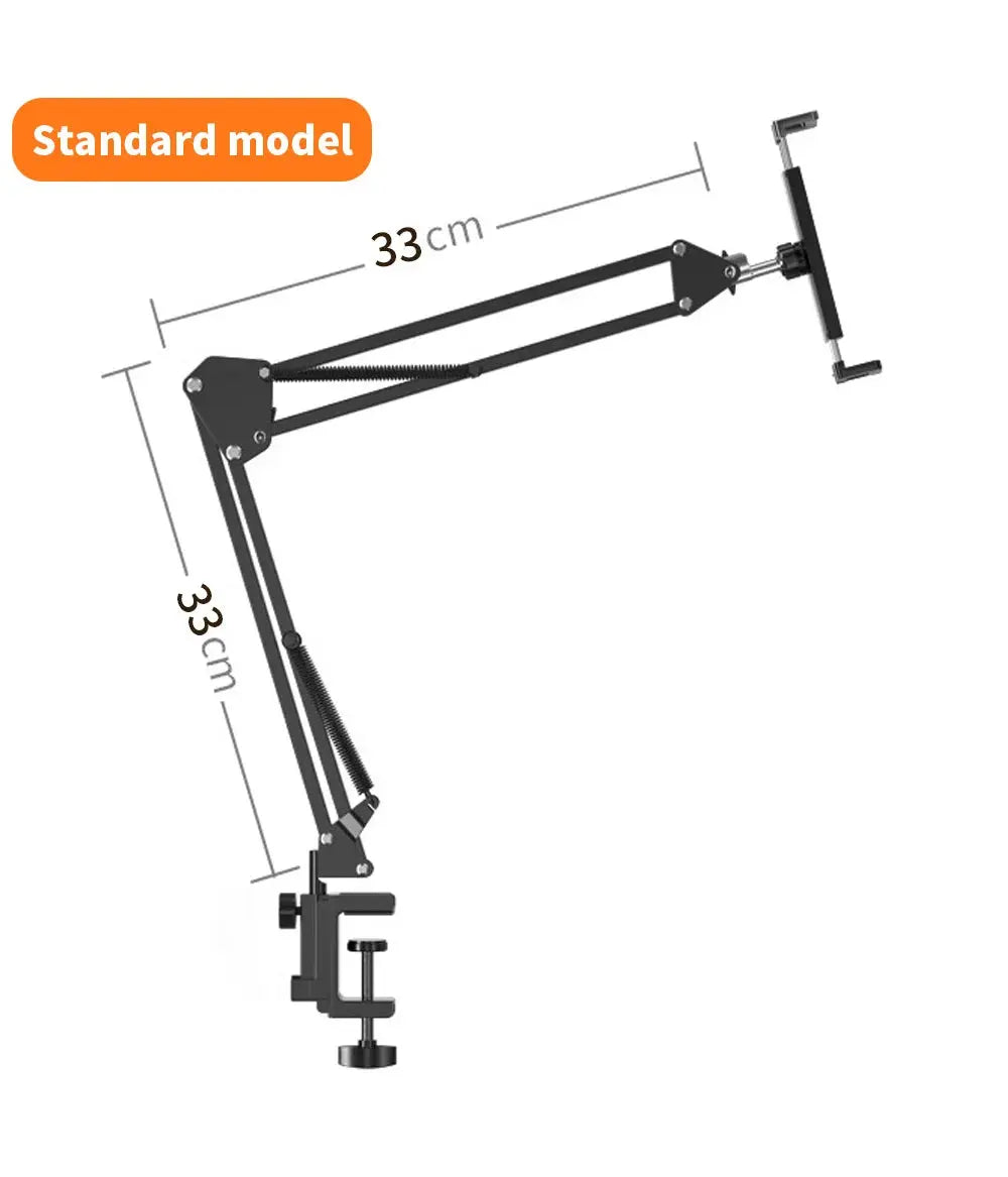 Universal Tablet Stand Clip Lazy Bracket Flexible Articulating Aluminum Arm Phone Mount Tablet Holder For All 4-11 Inch Device - ALPENZO
