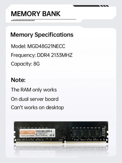 SOYO X99 Motherboard Set Kit With Intel LGA2011-3 Xeon E5 2680 V4 and DDR4 16GB (2*8GB) 2133MHz Dual Channel RAM M.2 NVME - ALPENZO