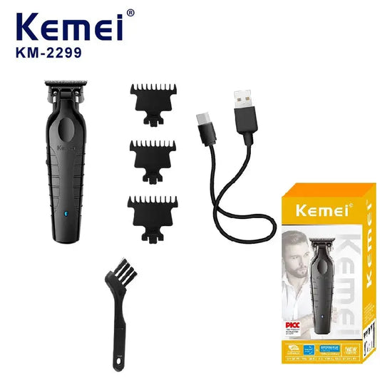 Kemei Men's Cordless Hair Clipper USB Rechargeable Electric Hair Clipper km032  Trimmer Electric Hair Cutting Machine KM-2299 - ALPENZO