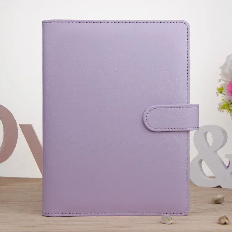 Macaroon Color A6/A5 PU Leather DIY Binder Notebook Cover Diary Agenda Planner Paper Cover School Stationery ALPENZO