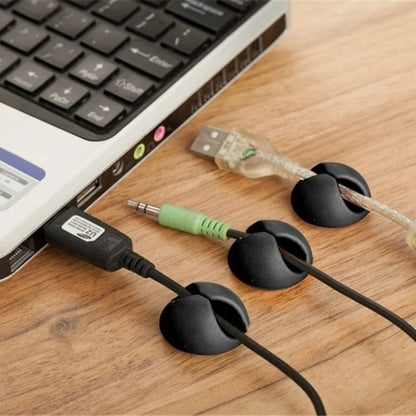 10/20Pcs Cable Clips Winder Silicone Cable Organizer Desktop Wire Storage Charger Cord Holder  for Car USB Charging Tablet Wire - ALPENZO