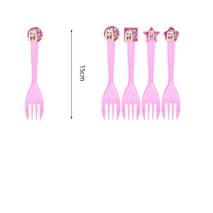 Barbie Birthday Party Supplies Pink Girl Disposable Tableware Banner Cupcake Topper Background Princess Balloons Gift Bag ALPENZO