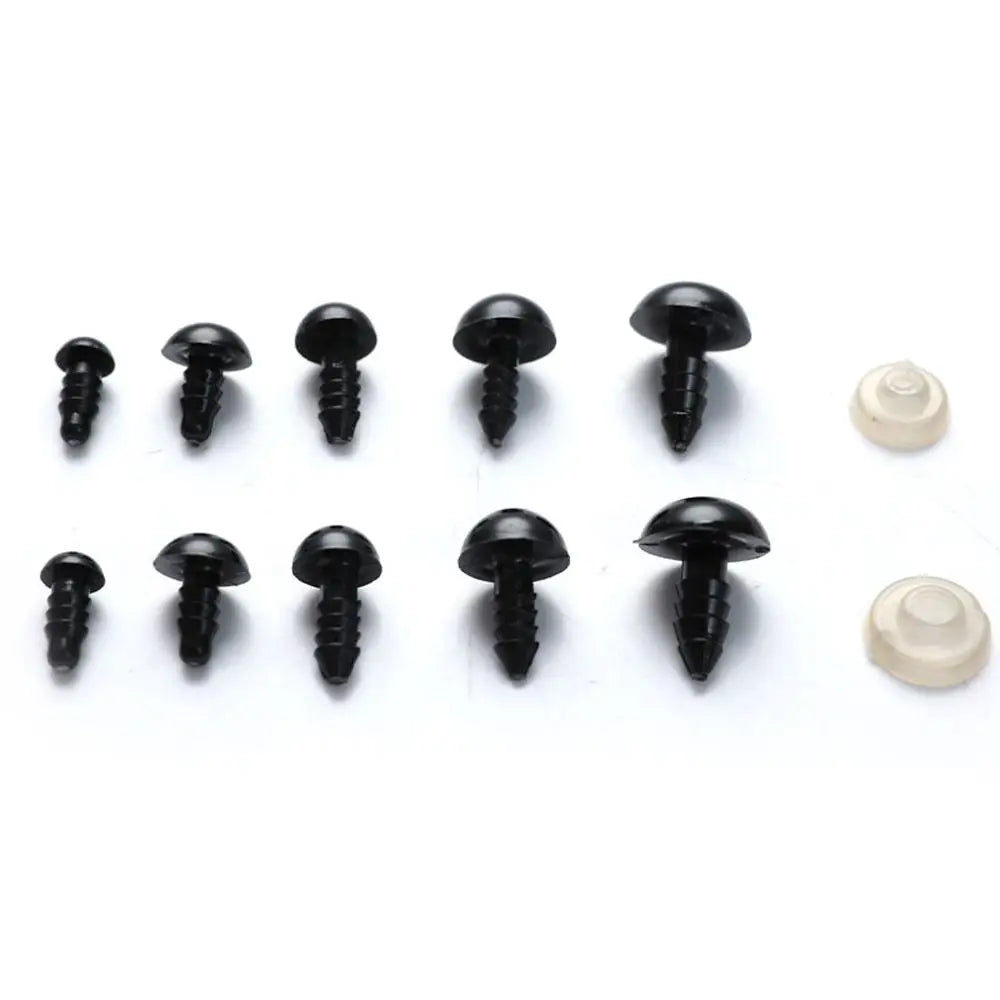 100pcs 10mm Eyeball Doll Accessories Black Plush Safety Eyes Amigurumi For Toys 6mm 8mm 12mm DIY Funny Toy Eyes Animal ALPENZO
