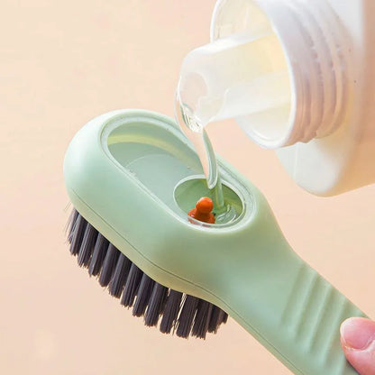 1/2pcs Shoes Brush Automatic Liquid Discharge Multifunction Press Out Shoes Cleaner Soft Bristles Clothes Brushes Cleaning Tool