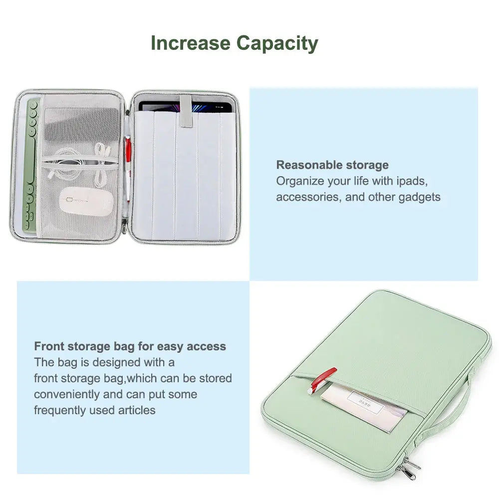Tablet Sleeve Bag For iPad Pro 12 9 11 13 inch Pouch iPad 10th 9th 8th 7th Generation Air 5 4 3 2021 2022 Waterproof Tablet Bag - ALPENZO