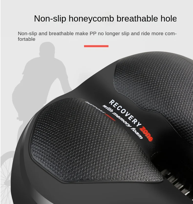 ESLNF Hollow Breathable Bicycle Saddle MTB Road Bike Saddle Shock Absorbing Comfortable Big Butt Bike Seat Bicycle  Accessories