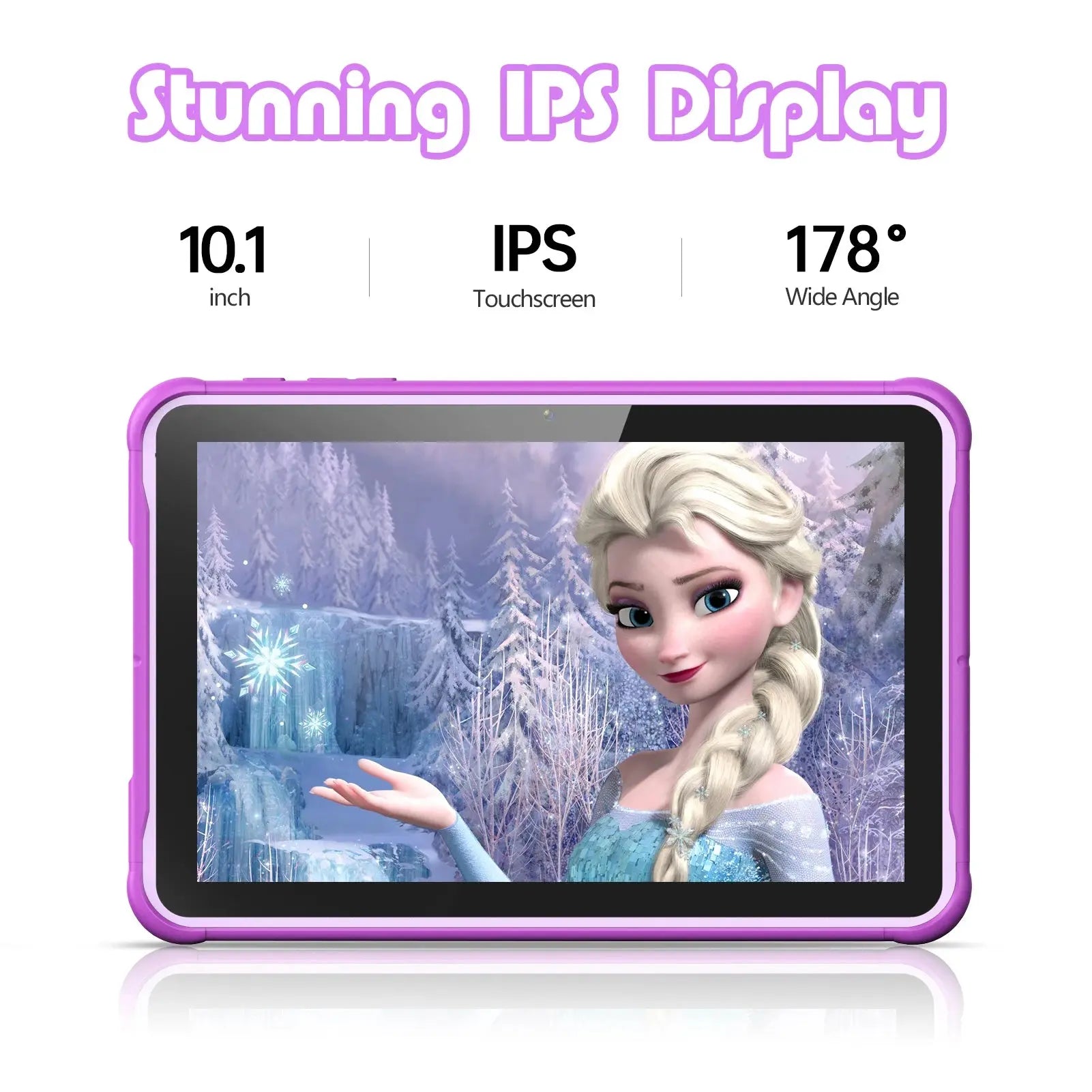 Pritom 10 Inch Kids Tablet Android 13 Go WIFI Quad Core Processor 2GB RAM 64GB ROM YouTube with Case - ALPENZO