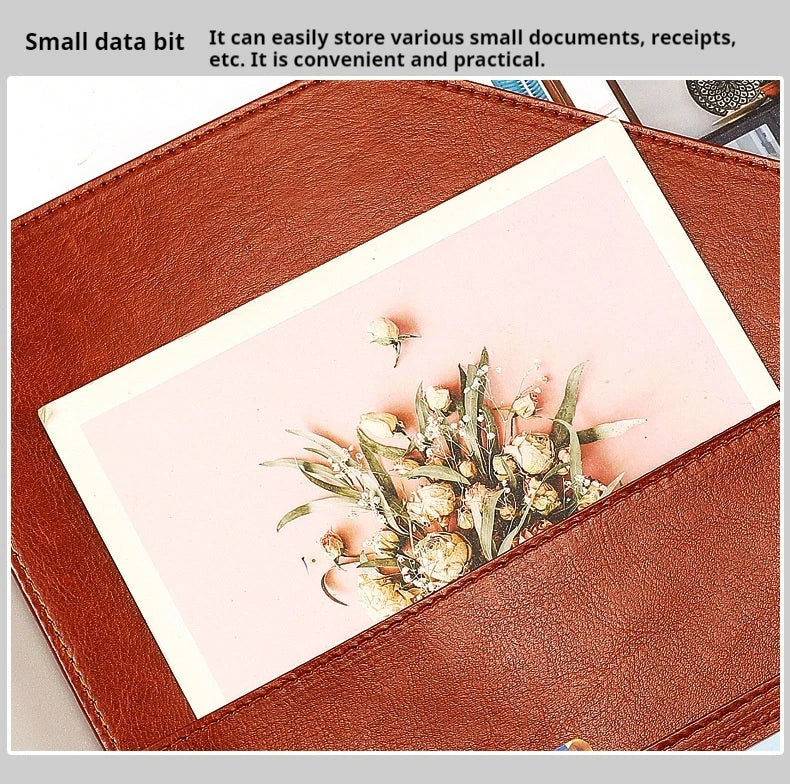 Multifunctional A4 Conference Folder Business Stationery Folder Leather Contract File Folders ALPENZO