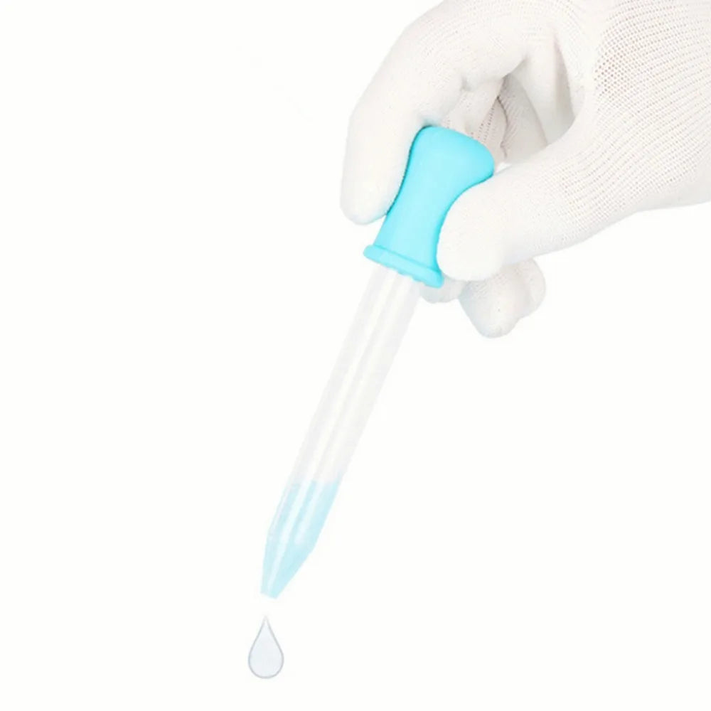 5PCS 5ml Small Silicone Plastic Pipette Dropper Feeding Medicine Liquid Eye Ear Pipette Dropper Lab Experiment Toys Gift ALPENZO