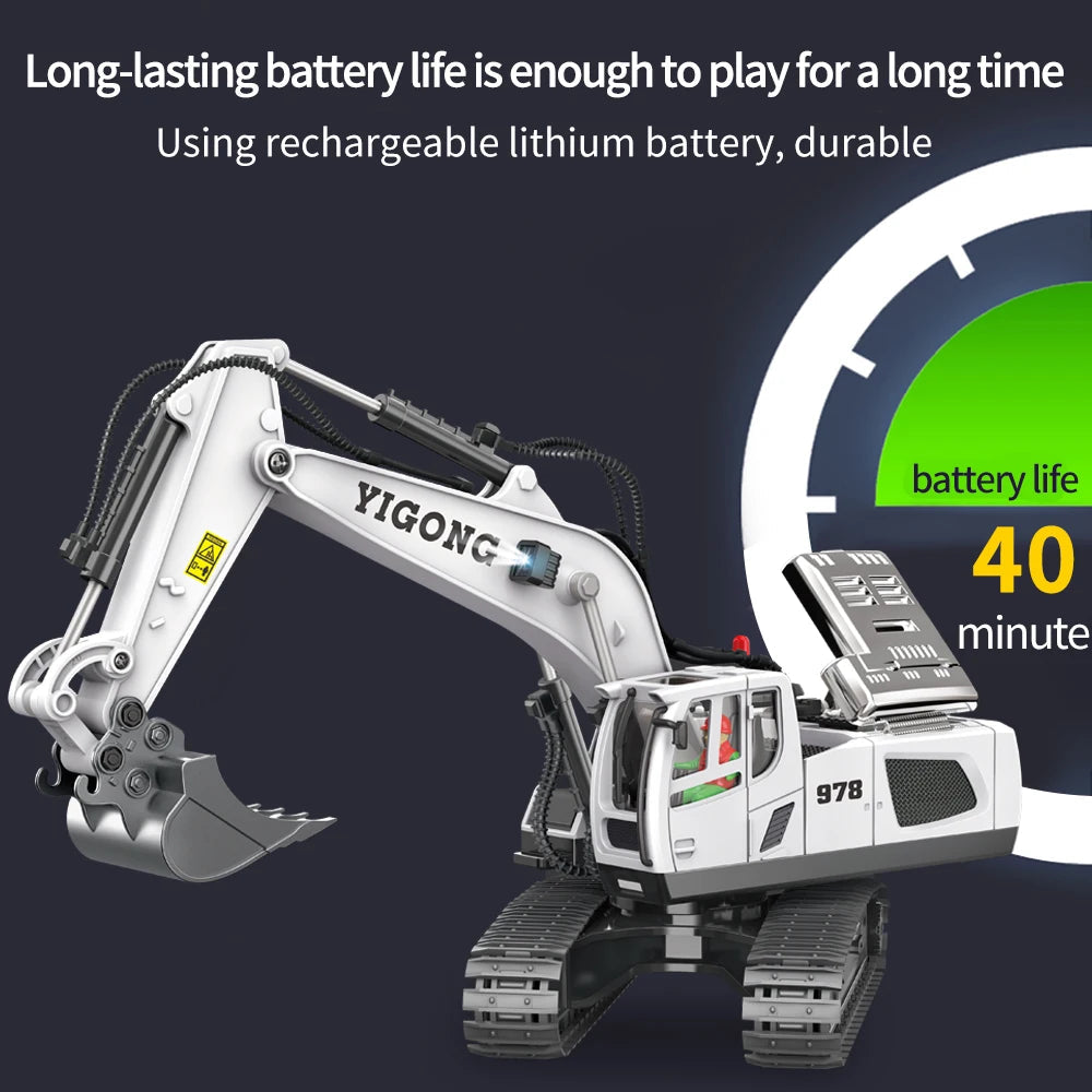 RC Car Children Toys Remote Control Car Toys For Boys Radio Control Excavator Dump Truck Bulldozer Electric Car Kids Toys Gift ALPENZO