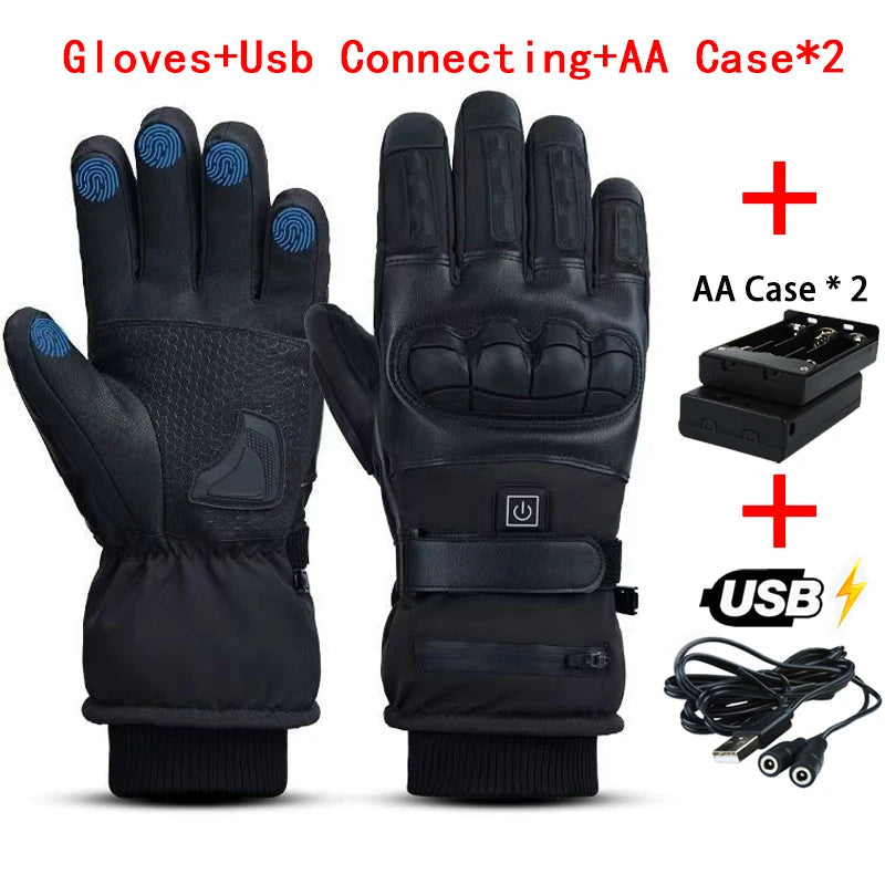 heated Tatical Glove Motorcycle Gloves Man Bicycle Supplies for You Automobiles and Motorcycles Bike Accessories Men's Cycling ALPENZO