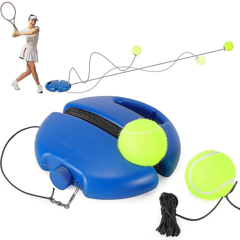 Heavy Duty Tennis Training Aids Base With Elastic Rope Ball Practice Self-Duty Rebound Tennis Trainer Partner Sparring Device