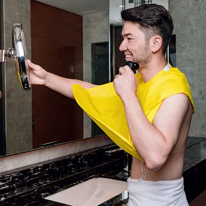 Shaving Apron for Men, Beard Catcher Cape, Hair Trimming Bib for Shaver & Barber, Easy Clean Face & Beard Hair Catcher