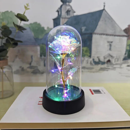 Rose Light Beautiful Realistic Looking Night Light Rose Eternal Flower Party Supplies LED Simulation Rose Flower Valentine's Day - ALPENZO