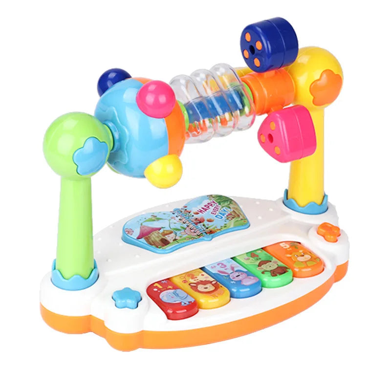 Baby Piano Toys Kids Rotating Music Piano Keyboard with Light Sound, Musical Toys for Toddlers,Early Educational Music Toy Gifts ALPENZO