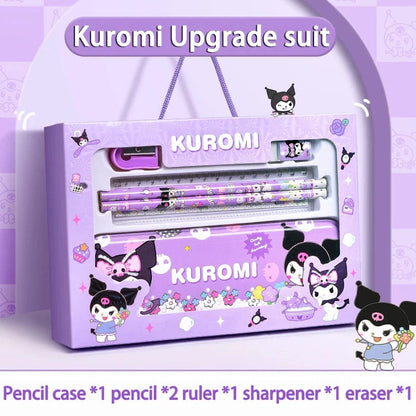 Sanrio Kuromi Melody Cinnamoroll Stationery Gift Box Girls Primary School 12-Piece School Supplies for Children Kawaii New Hot ALPENZO