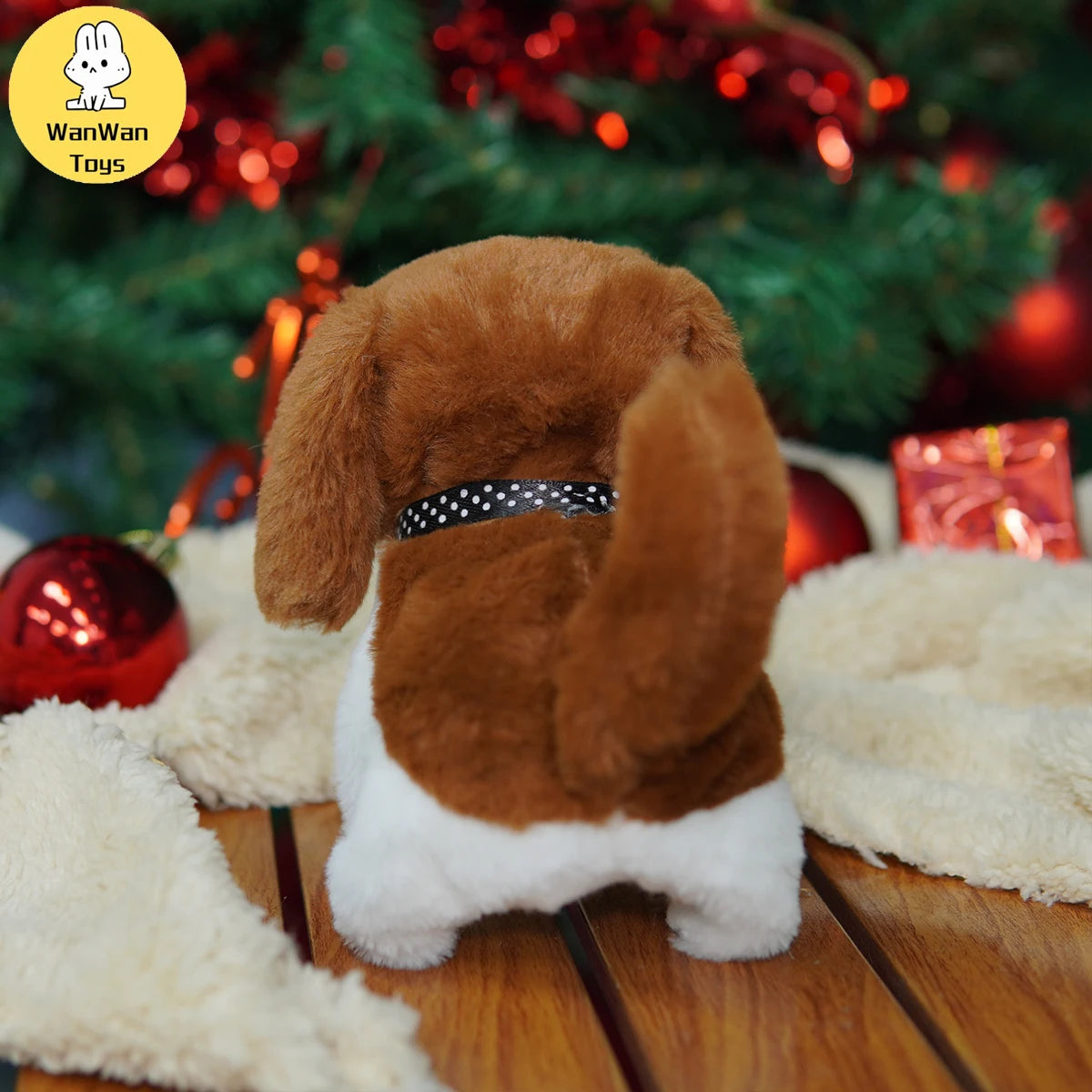 Plush Electric Puppy Simulation Pet Dog Can Walk Teddy Dog Golden Retriever Bichon Frize Dog Children Can Bark Run And Rock ALPENZO