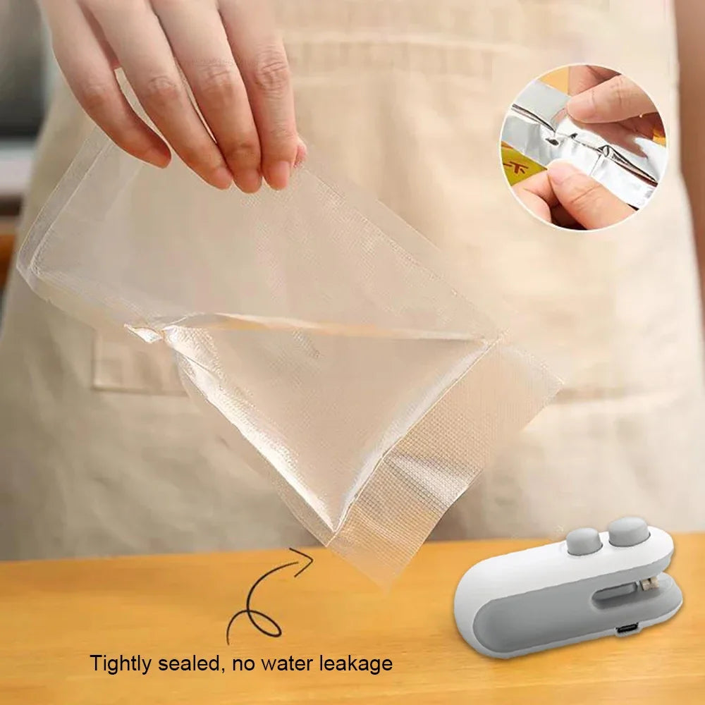 Heat Sealer For Snacks Portable Sealer Mini Heat Bag Sealing Machine Food Packaging Heat Sealer Household Moisture-Proof Tool - ALPENZO
