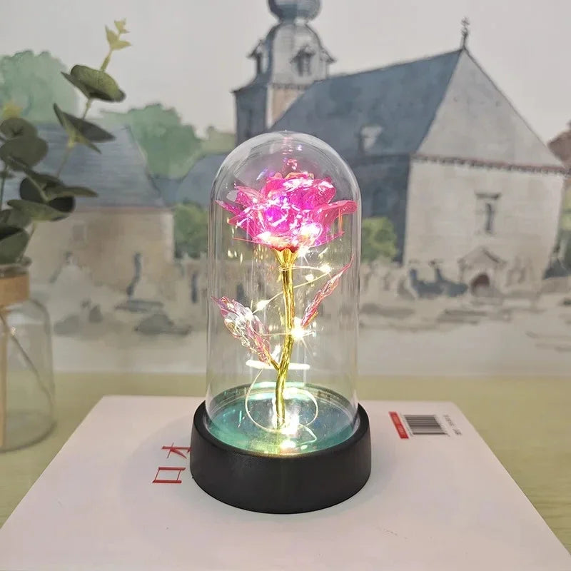 Rose Light Beautiful Realistic Looking Night Light Rose Eternal Flower Party Supplies LED Simulation Rose Flower Valentine's Day - ALPENZO