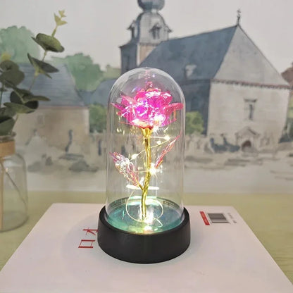 Rose Light Beautiful Realistic Looking Night Light Rose Eternal Flower Party Supplies LED Simulation Rose Flower Valentine's Day - ALPENZO