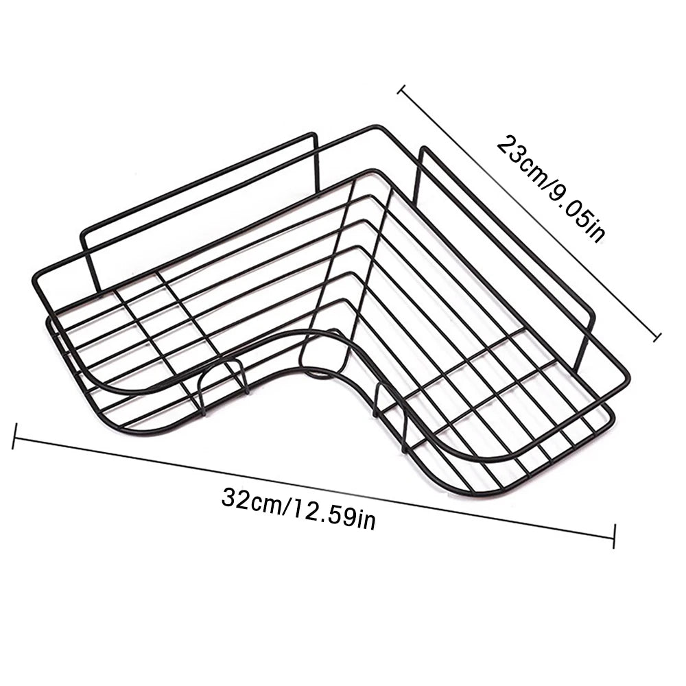 Iron Triangle Rack For Kitchen Bathroom Storage Rack Thickened Love Corner Rack Storage Rack Durable - ALPENZO