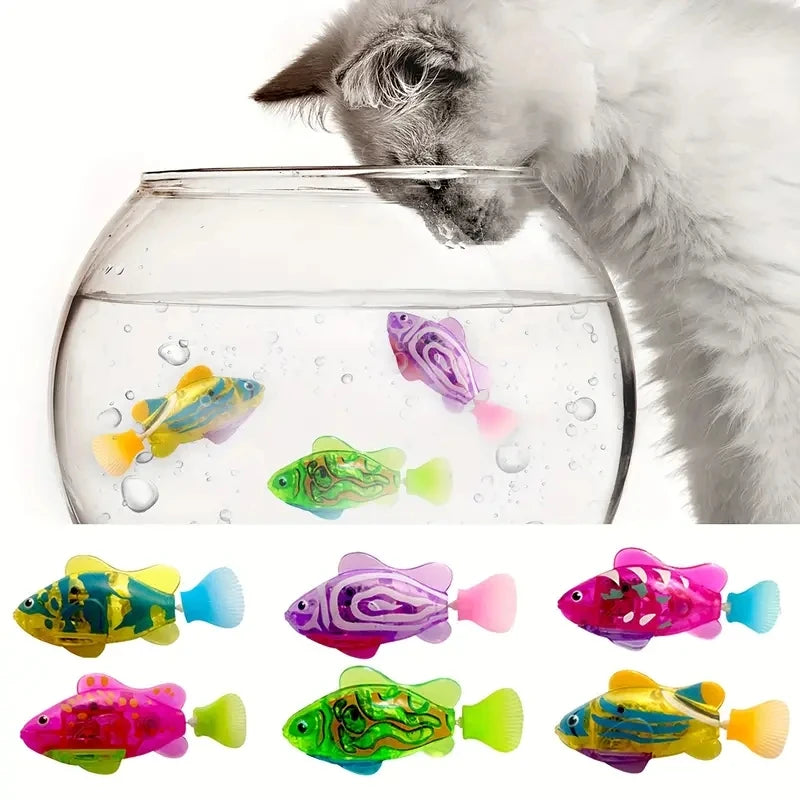 Baby Shower Luminous Induction Electric Fish Playing in Water Toy, Simulated Electronic Fish for Luminous Swimming ALPENZO