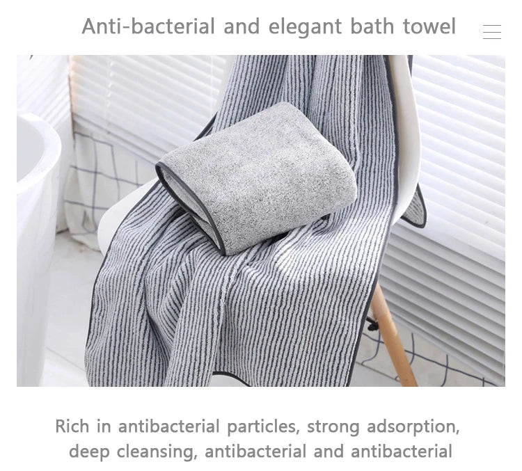 1PCS Thickened Bath Towels for The Body Microfiber Towel for Gym Sports Shower Robe for Spa Beath Home - ALPENZO