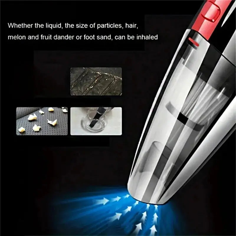 Portable Car Wireless Vacuum Cleaner Powerful Suction Rechargeable Handheld Vacuum Cleaner Quick Charge for Car Home Pet Hair - ALPENZO