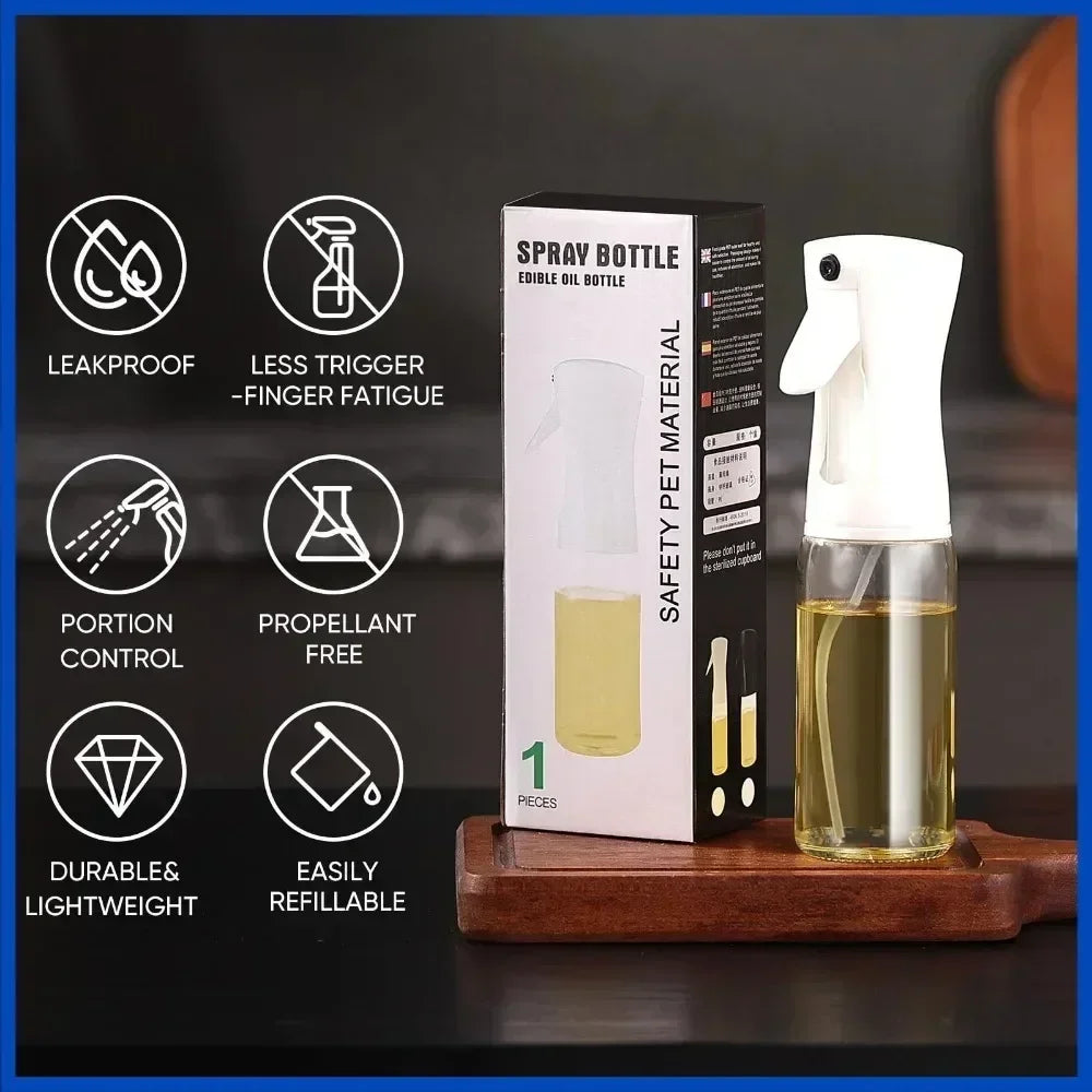 Kitchen Oil Spray Bottle Cooking Olive Oil Sprayer 200/300/500ML Pneumatic Spray Bottle Fitness Barbecue Spray Oil Dispenser - ALPENZO
