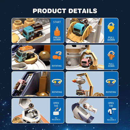 Racing Rail Car Model Space Aerospace Animals Educational Toys Children Train Track Adventure Brain Mechanical Interactive Game ALPENZO