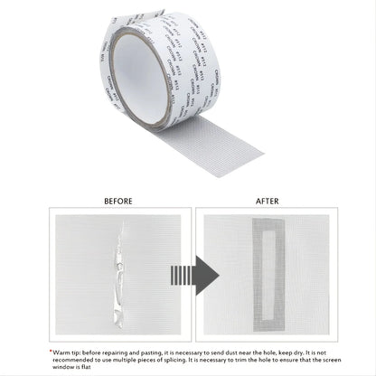 5mm/2m Self-adhesive Window Screen Repair Subsidy Anti-bug Fly Mesh Perforation Tape Is Durable - ALPENZO