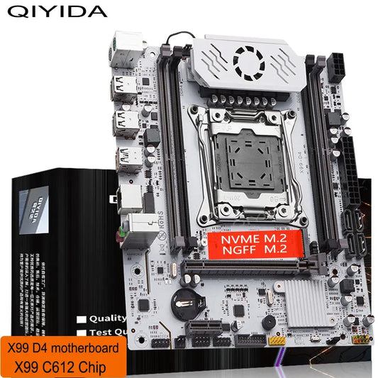 QIYIDA X99 motherboard D4 LGA 2011 3 with M.2 slot Support X99 C612chip DDR4 Memory SATA3.0 USB3.0 PCI16X - ALPENZO