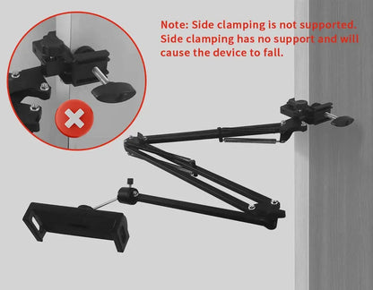 Universal Tablet Stand Clip Lazy Bracket Flexible Articulating Aluminum Arm Phone Mount Tablet Holder For All 4-11 Inch Device - ALPENZO