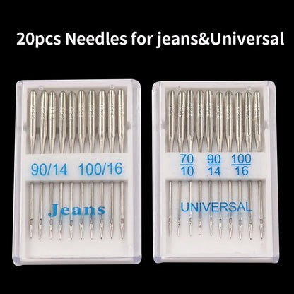 20pcs Sewing Machine Needles Jeans Universal Regular Point Sewing Needles Ball Point Head for Home Sewing Machine Supplies - ALPENZO