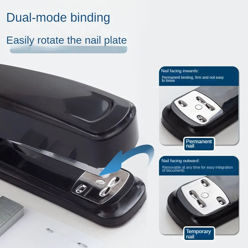 M&G Dual Mode Stapler Business Metal Durable Stapler #12 Office Supplies Single Pack Black/Gray Fits 24/6 & 26/6 Nail Patterns ALPENZO