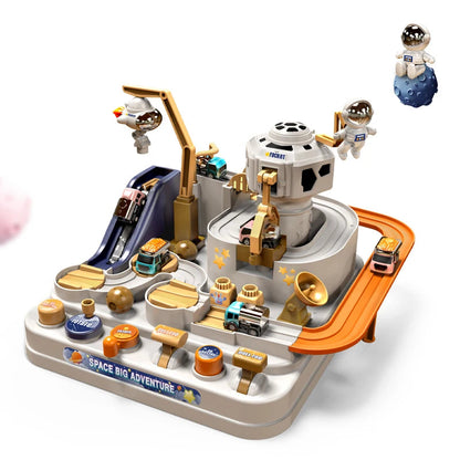 Racing Rail Car Model Space Aerospace Animals Educational Toys Children Train Track Adventure Brain Mechanical Interactive Game ALPENZO