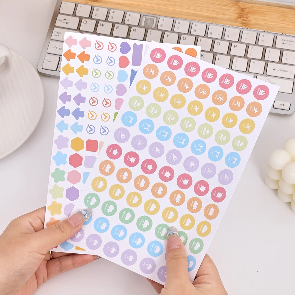 1 pc 2025 Colorful Large Size Paper Wall Calendar With Stickers And Tapes 365 Days Calendar Of The Year Planner Memo Schedules ALPENZO