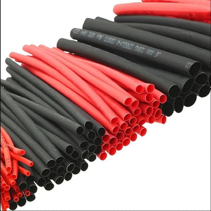 Tubing 2:1 Assortment Polyolefin Tube Car Cable Sleeving Wrap Wire Kit 127pcs Black Red Heat Shrink - ALPENZO