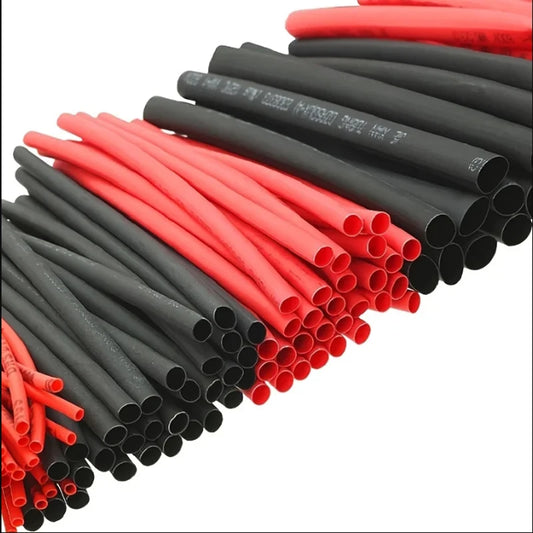 Tubing 2:1 Assortment Polyolefin Tube Car Cable Sleeving Wrap Wire Kit 127pcs Black Red Heat Shrink - ALPENZO