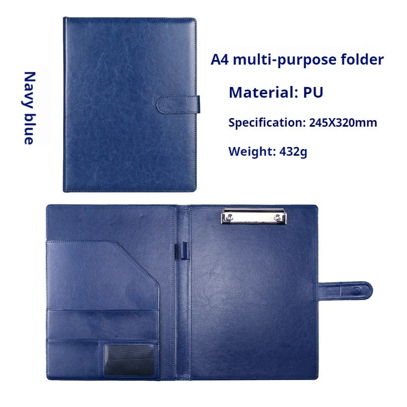 Multifunctional A4 Conference Folder Business Stationery Folder Leather Contract File Folders ALPENZO