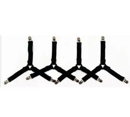 4Pcs/lot Bed Sheet Fasteners Holder Gadgets for Bed Sheet Organizer Mattress Cover Clip For Home Elastic Straps Adjustable Clips - ALPENZO