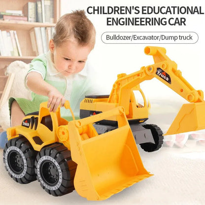 Excavator Dump Truck Model Toy Engineering Vehicle Set .Construction Fleet Toddler Early Education Construction Vehicles Toys ALPENZO