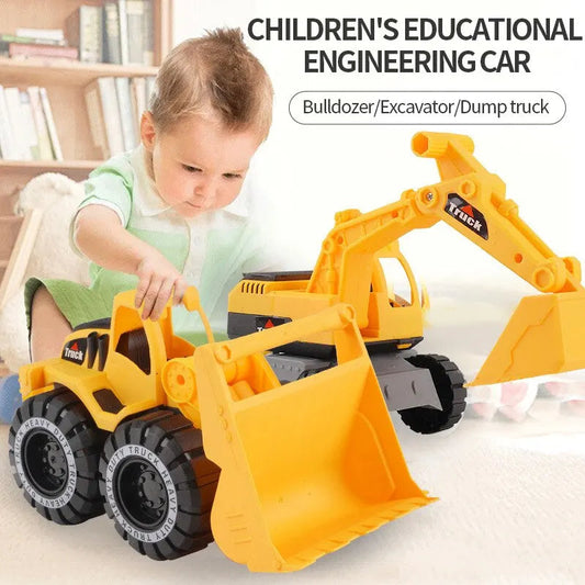 Excavator Dump Truck Model Toy Engineering Vehicle Set .Construction Fleet Toddler Early Education Construction Vehicles Toys ALPENZO