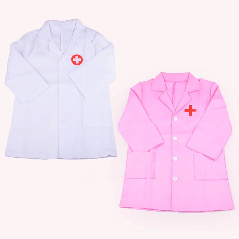 Doctor's clothes, long-sleeved nurse's children's performance clothes, family toys ALPENZO